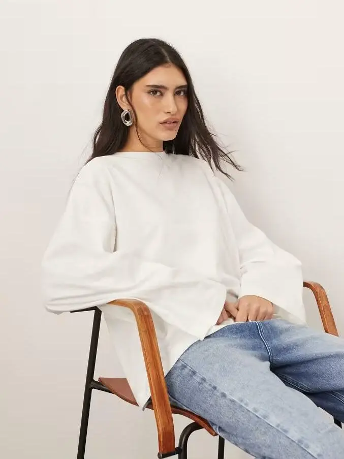 BIAŁA BLUZKA OVERSIZE