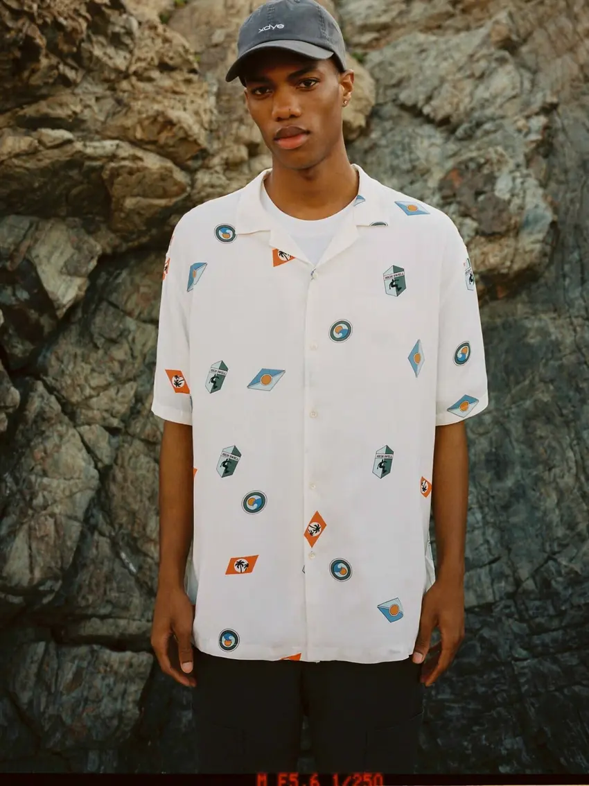 koszula krótki rękaw print casual