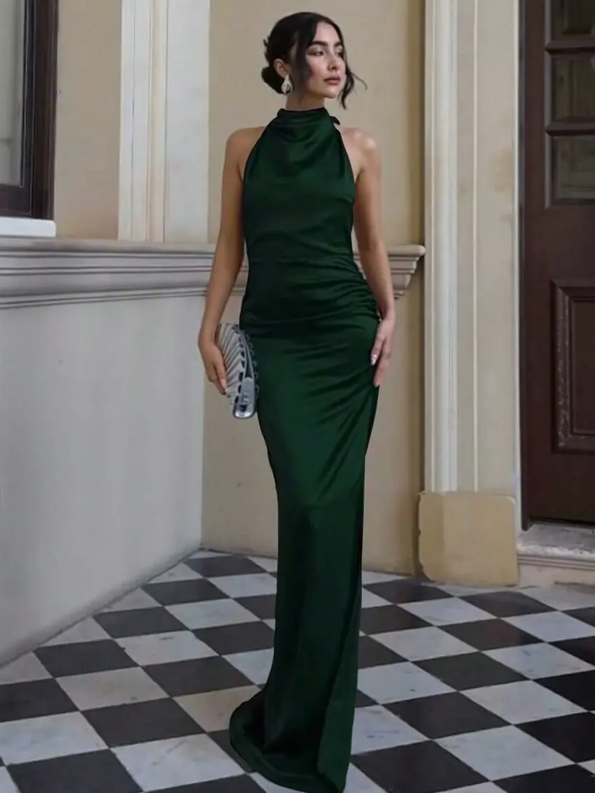 ZIELONA MAXI SUKIENKA