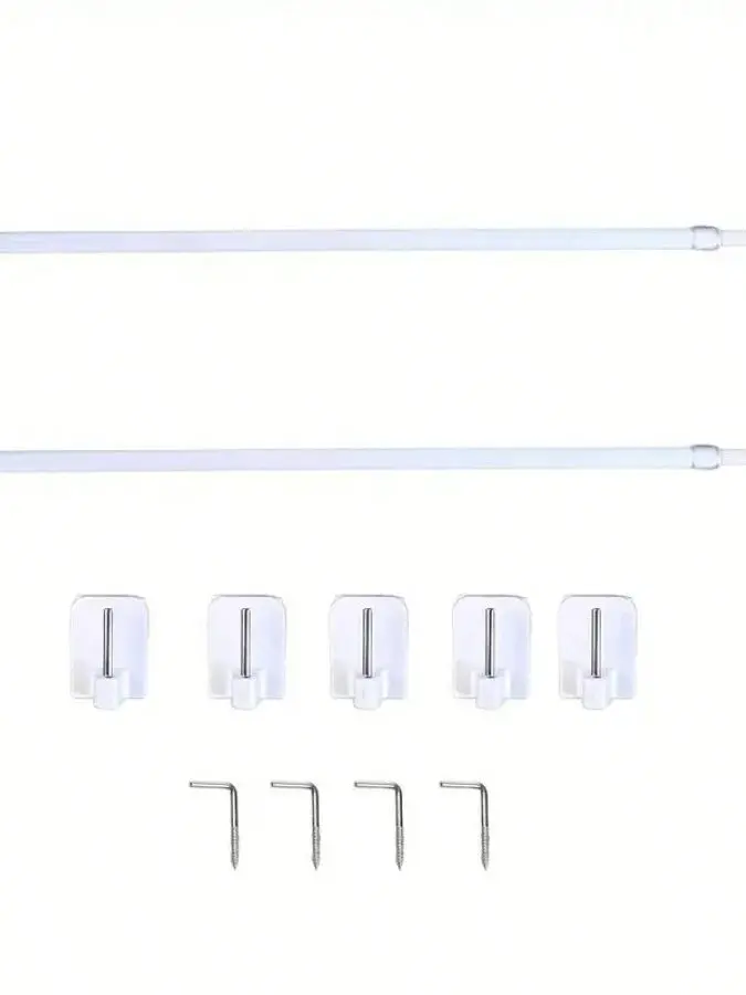 BIAŁY DRĄŻEK DO ZASŁON 2-PACK