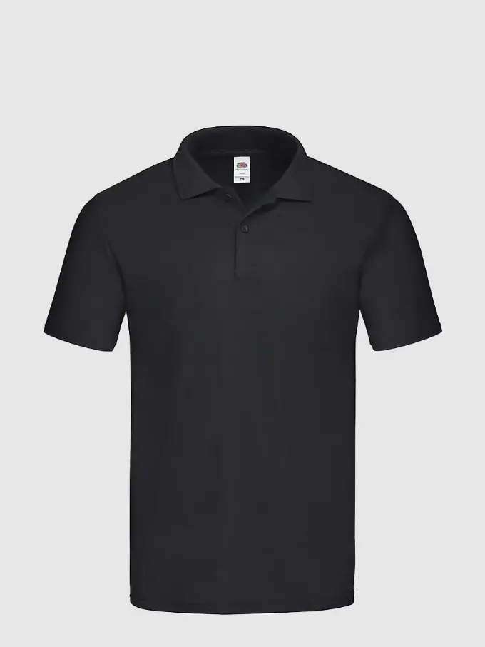 czarna koszulka polo kołnierzyk