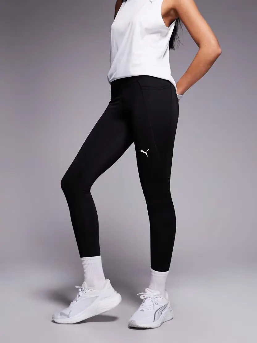 CZARNE LEGGINSY WYSOKI STAN LOGO
