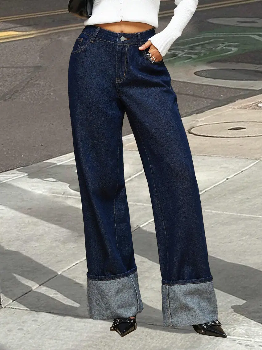 NIEBIESKIE SPODNIE JEANS