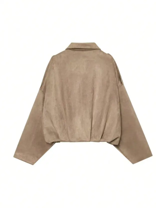 BRĄZOWA KURTKA BOMBER