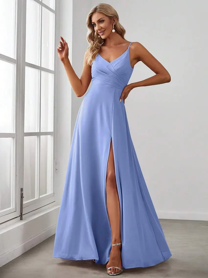 niebieska sukienka maxi
