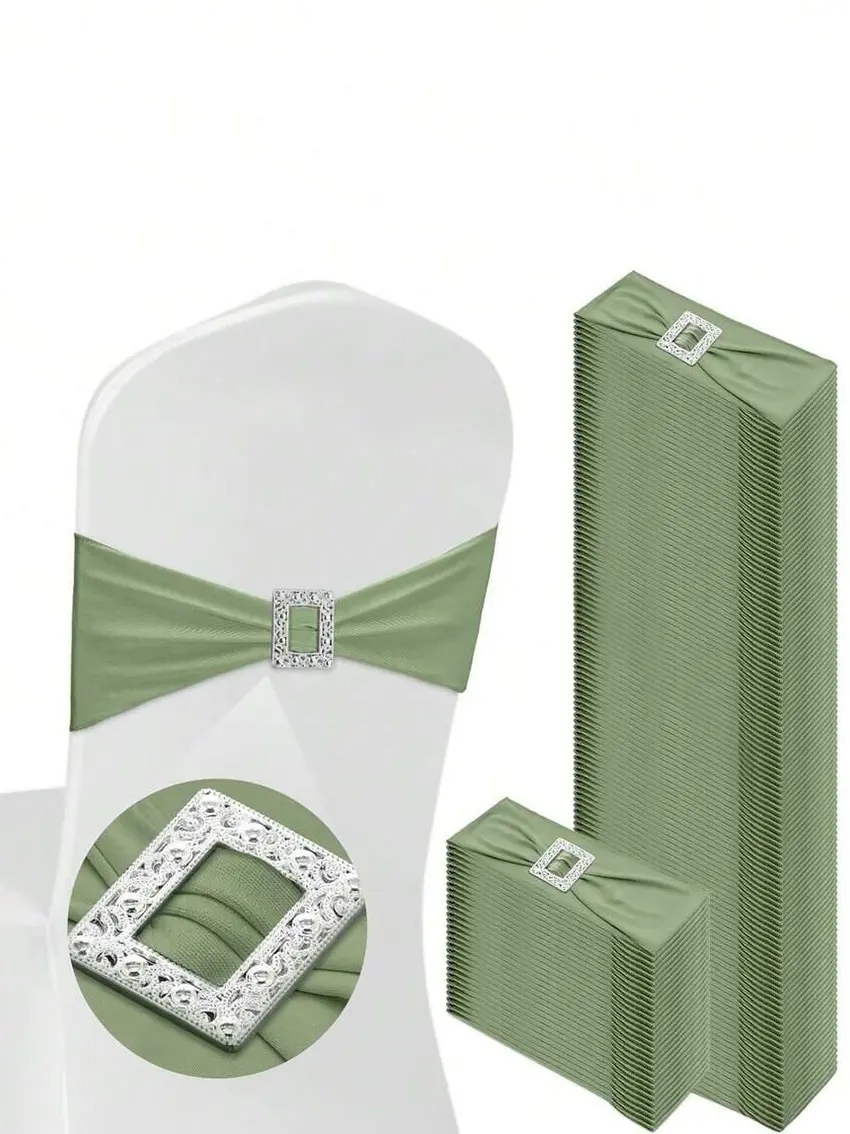 zielona dekoracja na krzesło 10-pack