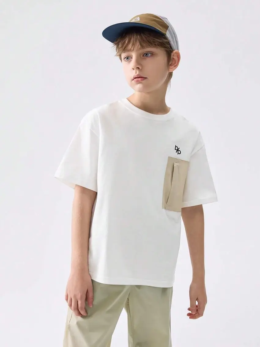 BIAŁY T-SHIRT kieszeń