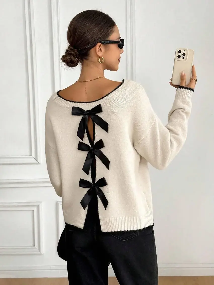 BEŻOWY SWETER CASUAL