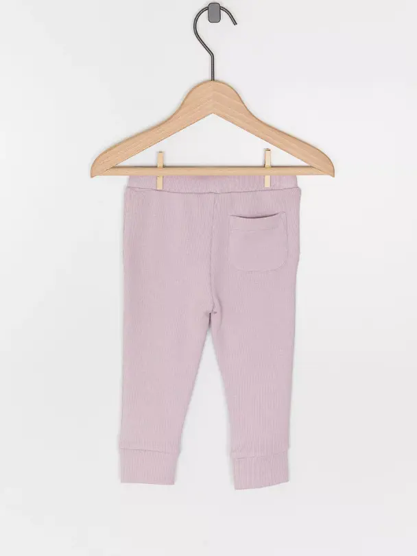 fioletowe legginsy kokarda