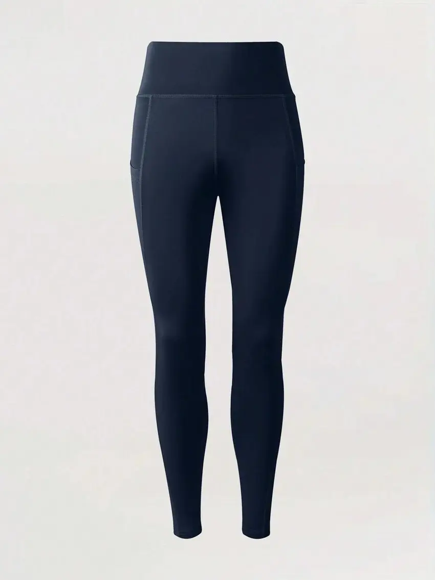 granatowe klasyczne legginsy