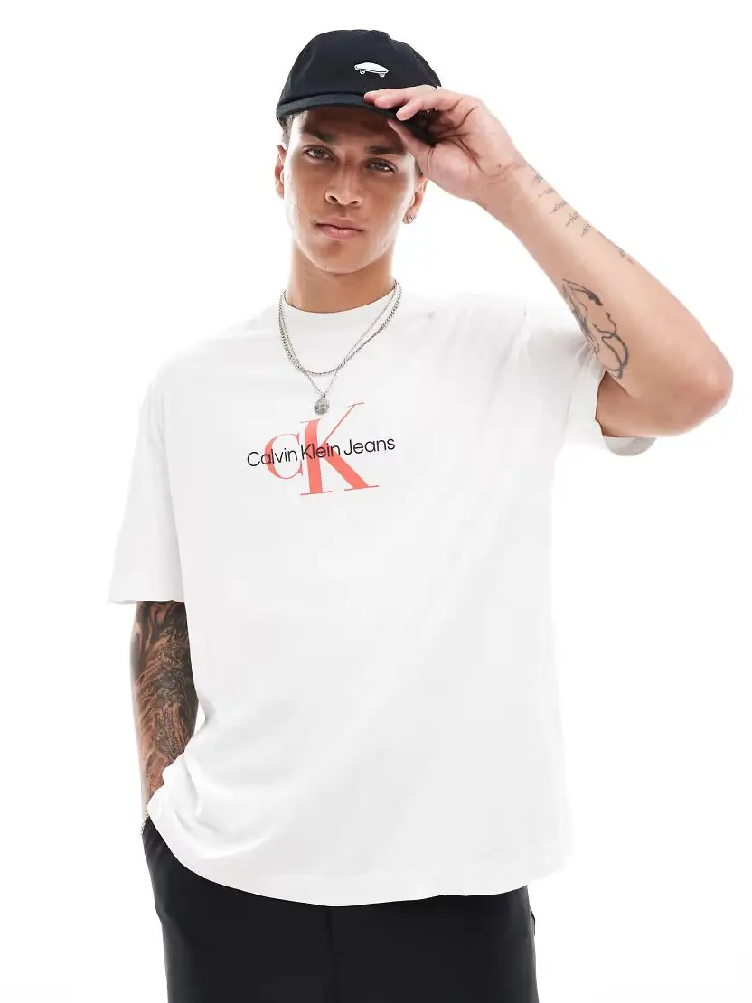 BIAŁY T-SHIRT LOGO