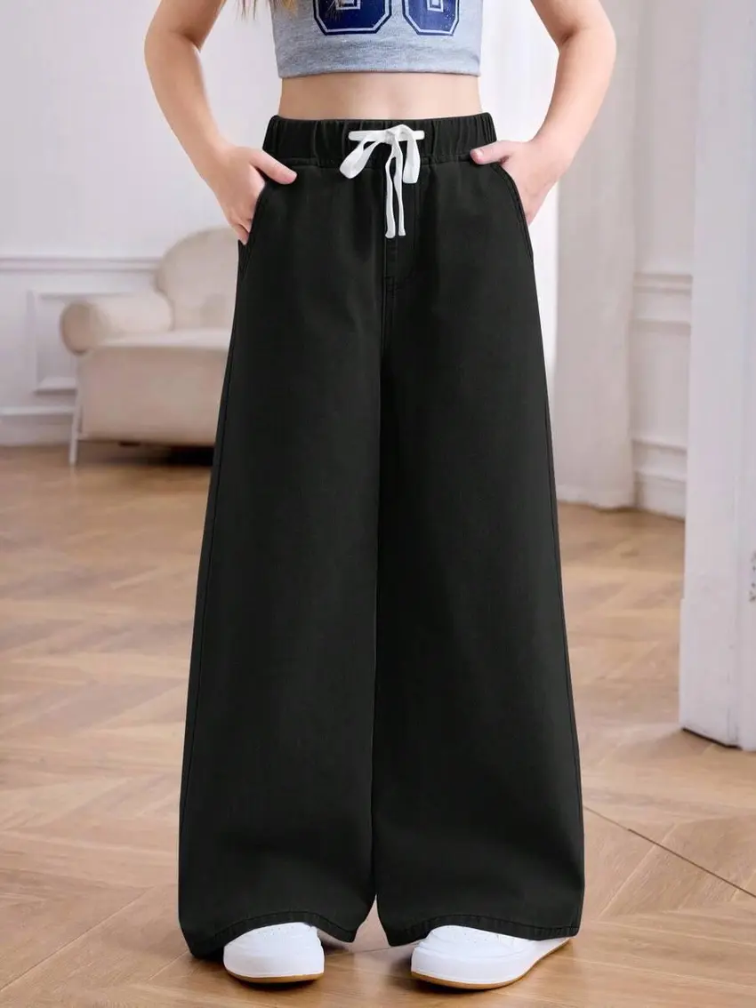 CZARNE SPODNIE JEANS