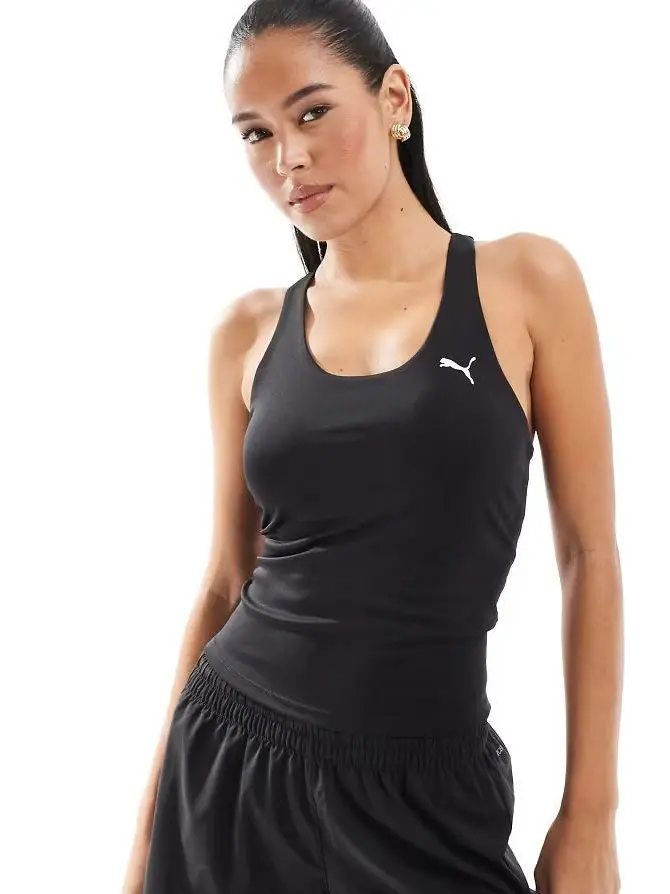 CZARNY SPORTOWY TOP LOGO