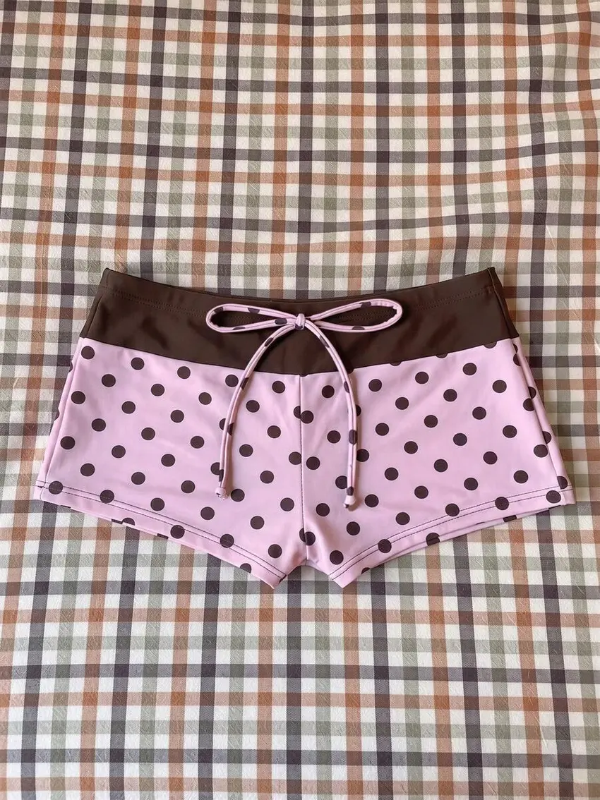 DÓŁ OD BIKINI groszki kontrast