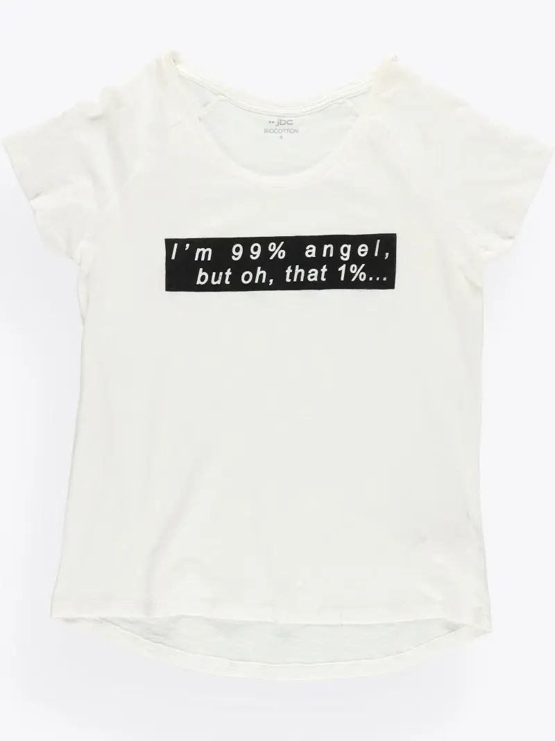 biały t-shirt nadruk