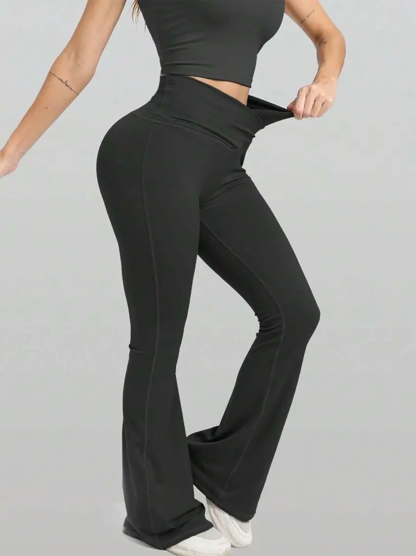 CZARNE LEGGINSY DZWONY
