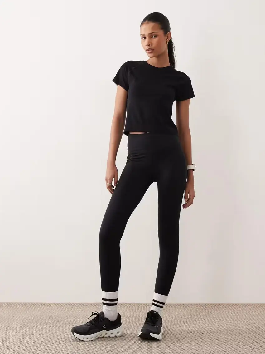 czarne legginsy wysoki stan