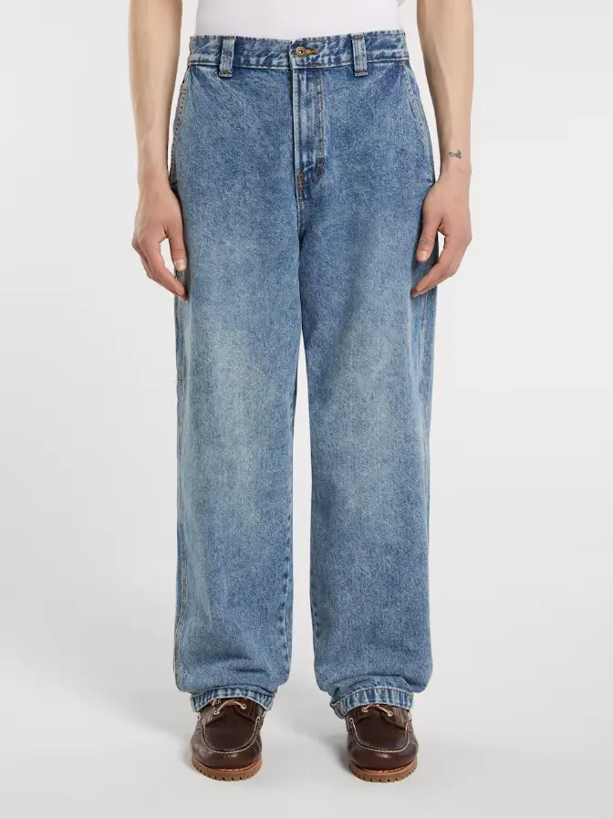 NIEBIESKIE SPODNIE BAGGY JEANS