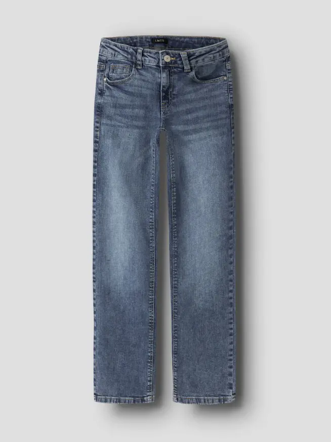 niebieskie proste spodnie jeans