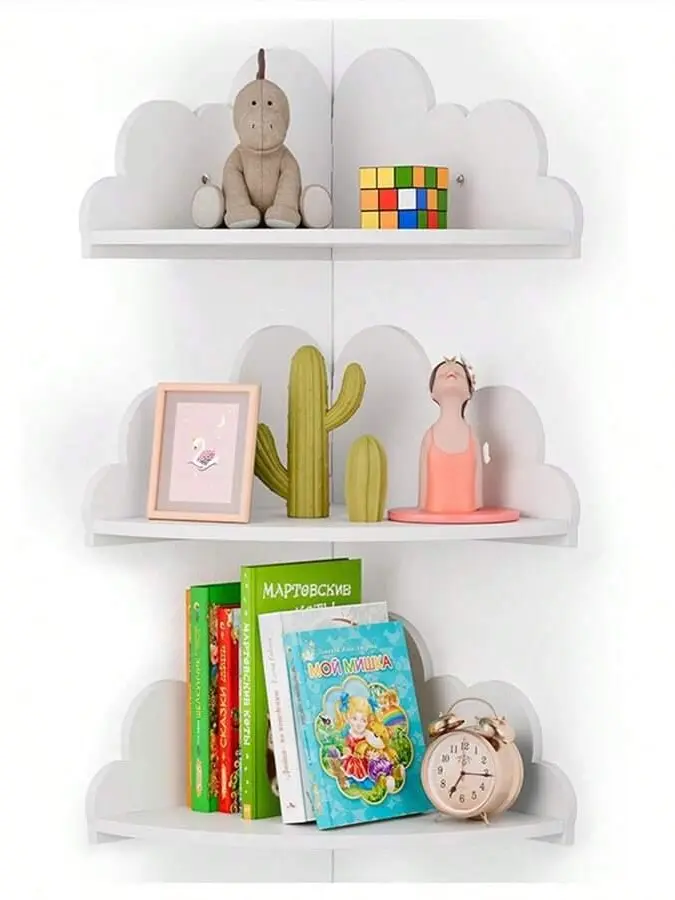 biała półka na ścianę 3-PACK