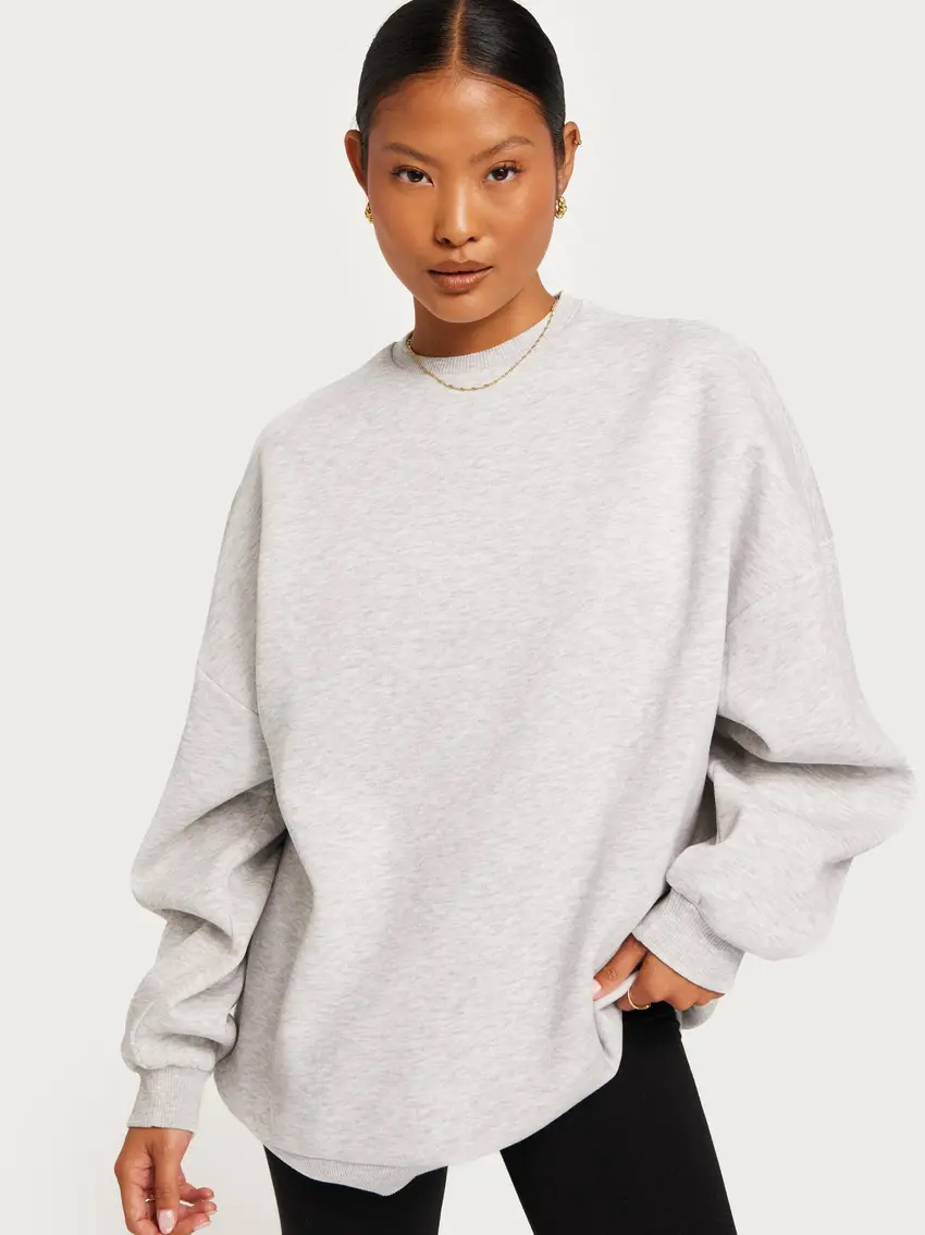 SZARA BLUZA OVERSIZE