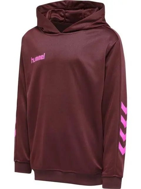 BORDOWA BLUZA Z KAPTUREM LOGO