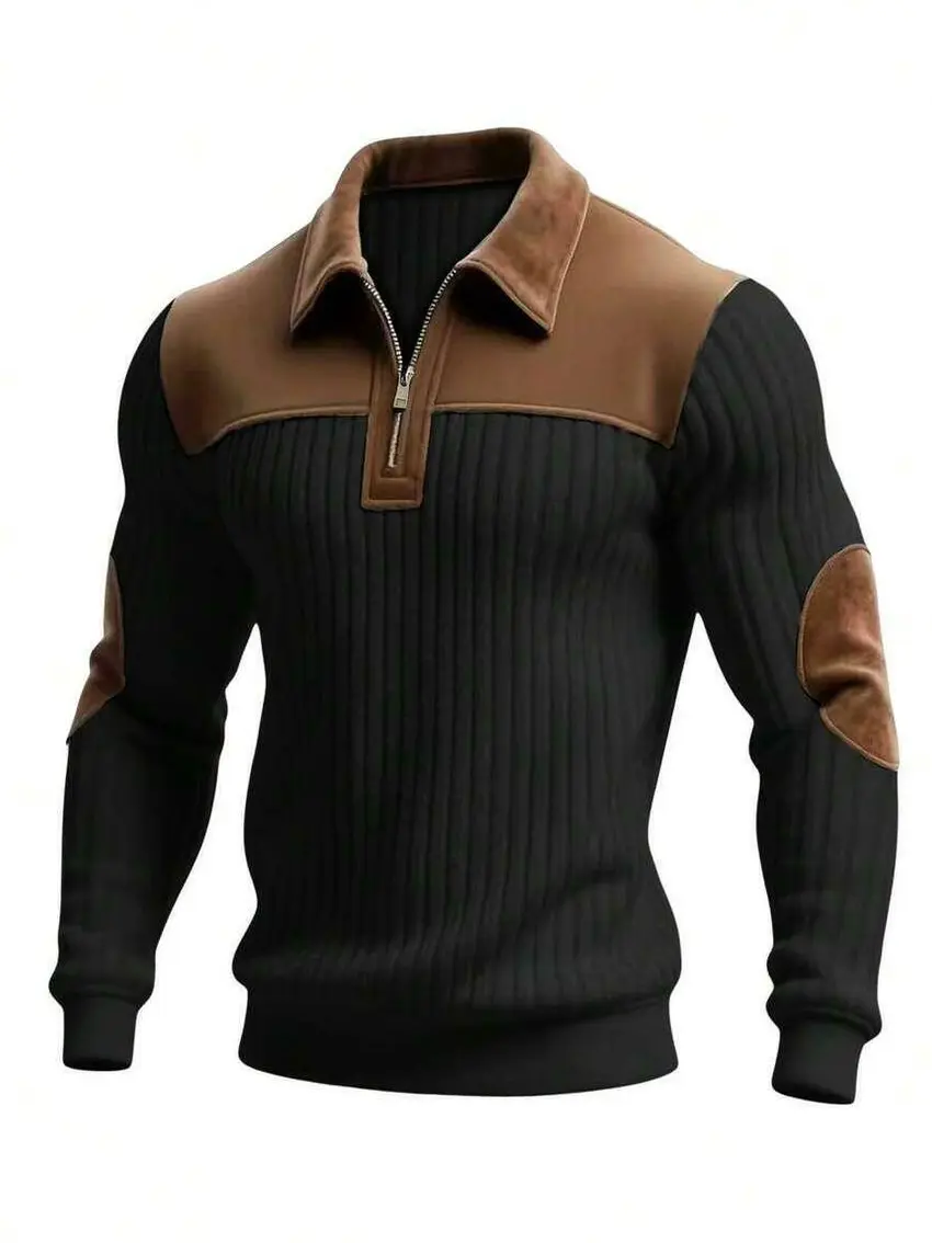 bluza kontrast zamek prążki