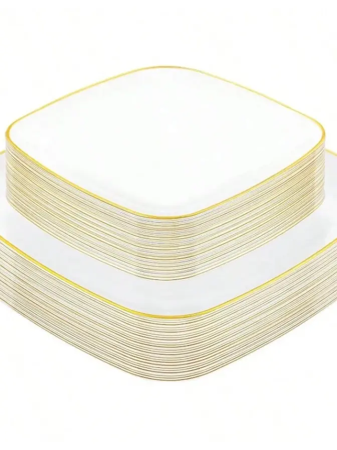 plastikowe kwadratowe talerze 20-pack