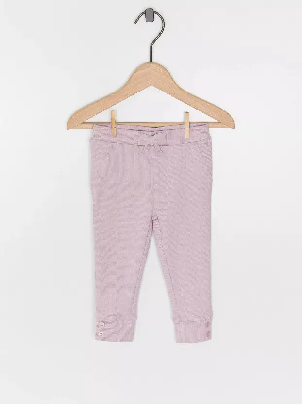fioletowe legginsy kokarda