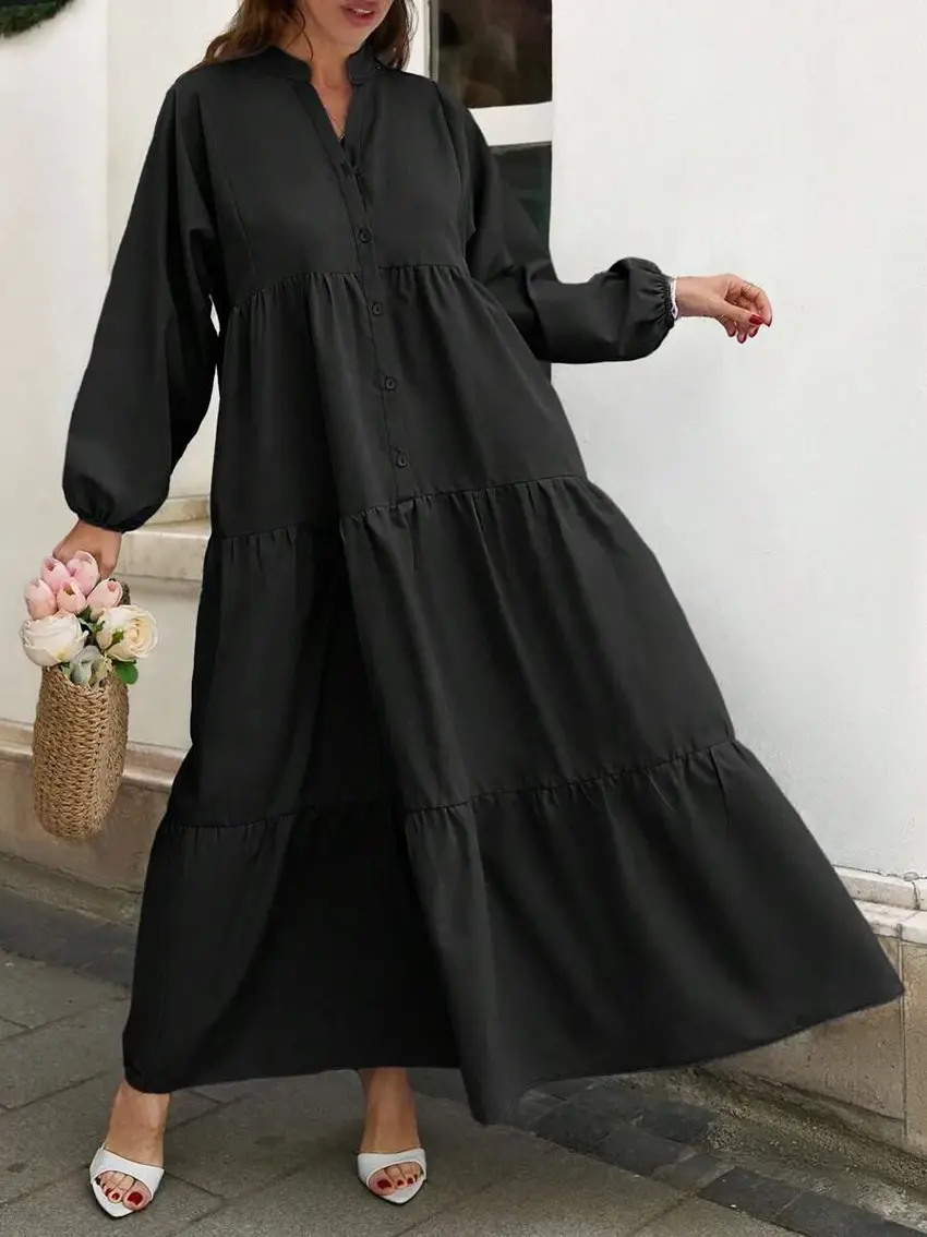 czarna maxi sukienka