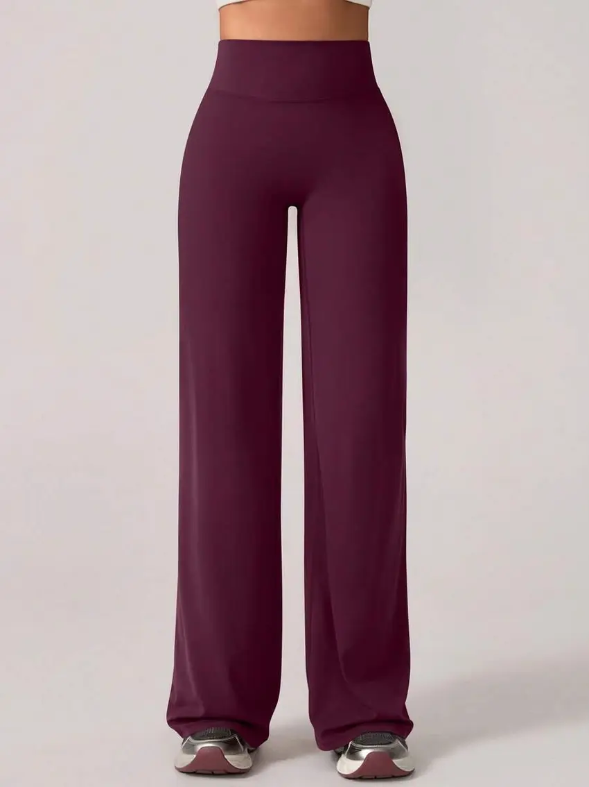 bordowe LEGGINSY PROSTA NOGAWKA