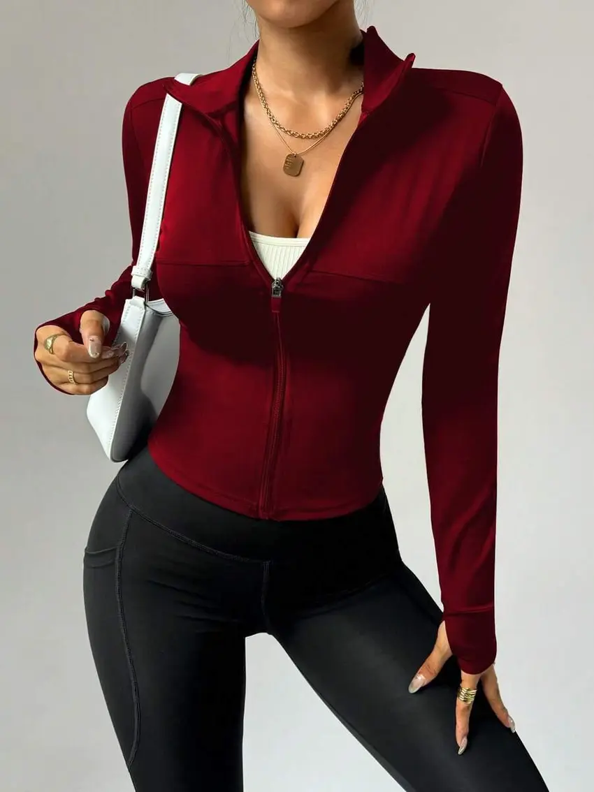 BORDOWA bluza ZAMEK