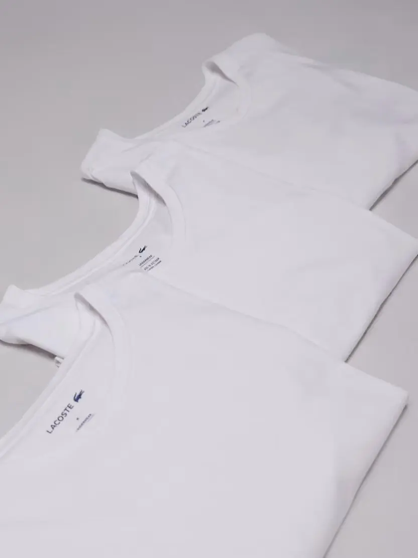 klasyczny biały t-shirt okrągły dekolt logo 3-pack