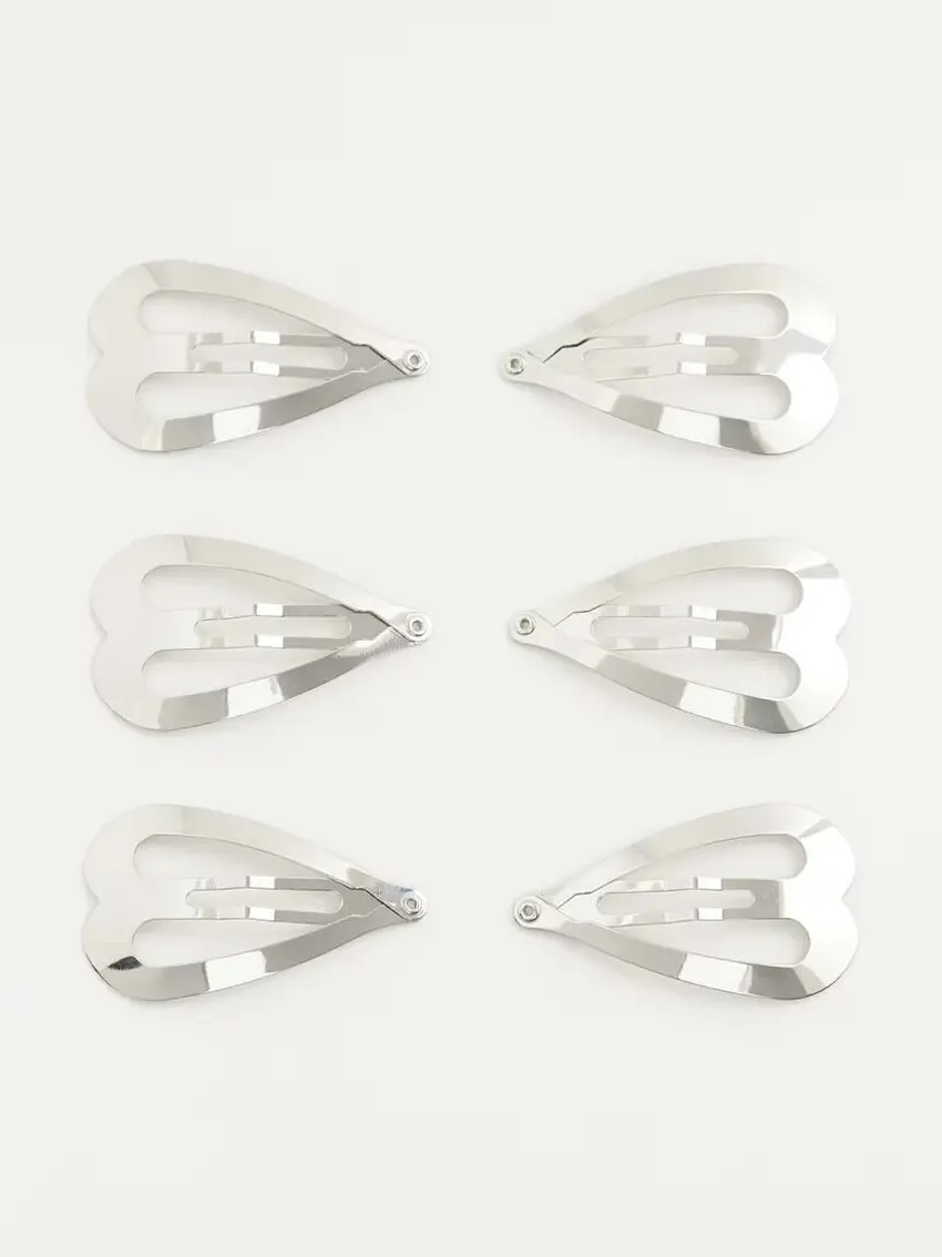 SZARE SPINKI DO WŁOSÓW 4-PACK