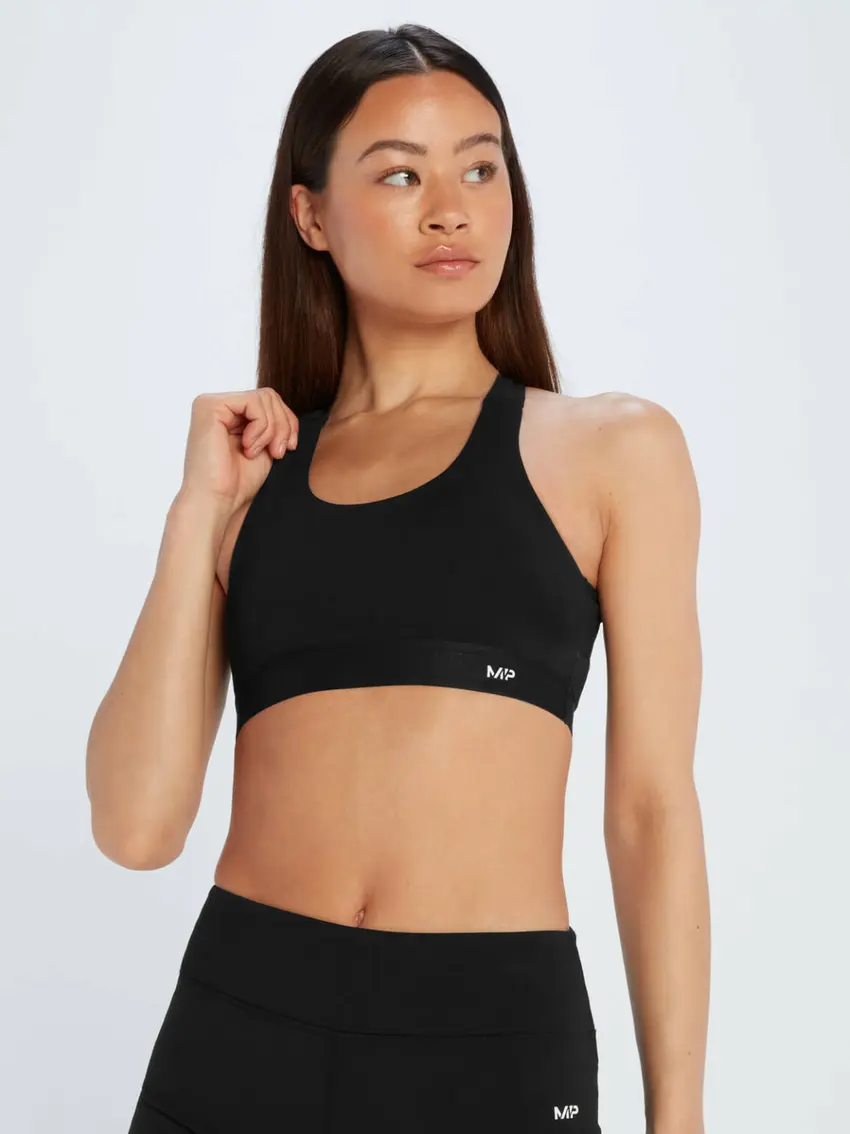 CZARNY SPORTOWY TOP CROSS BACK