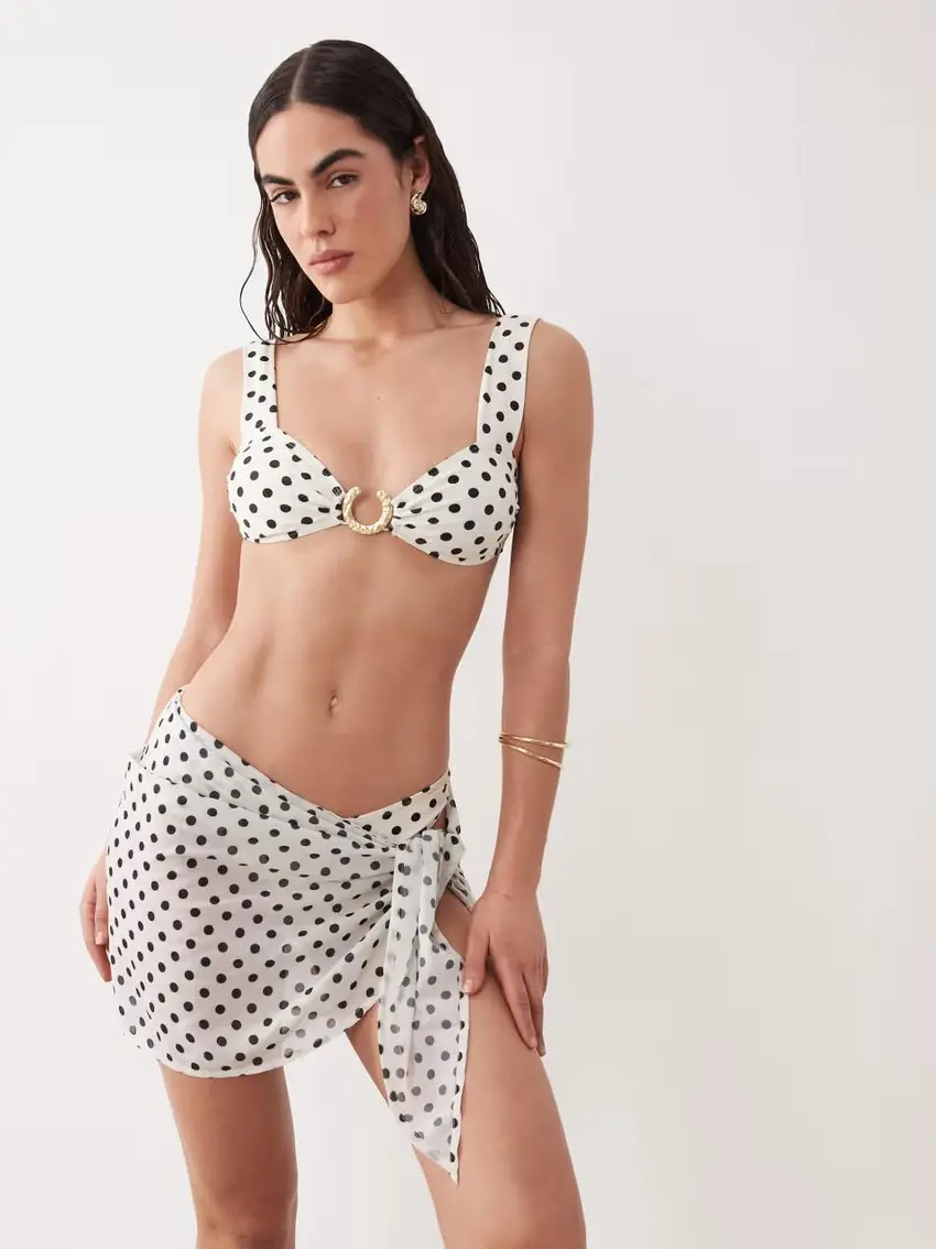 chusta w groszki sarong wiązanie