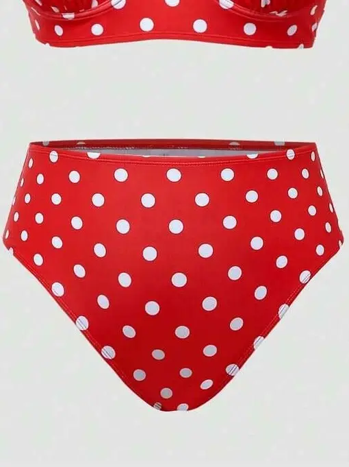 dół od bikini  wzór groszki