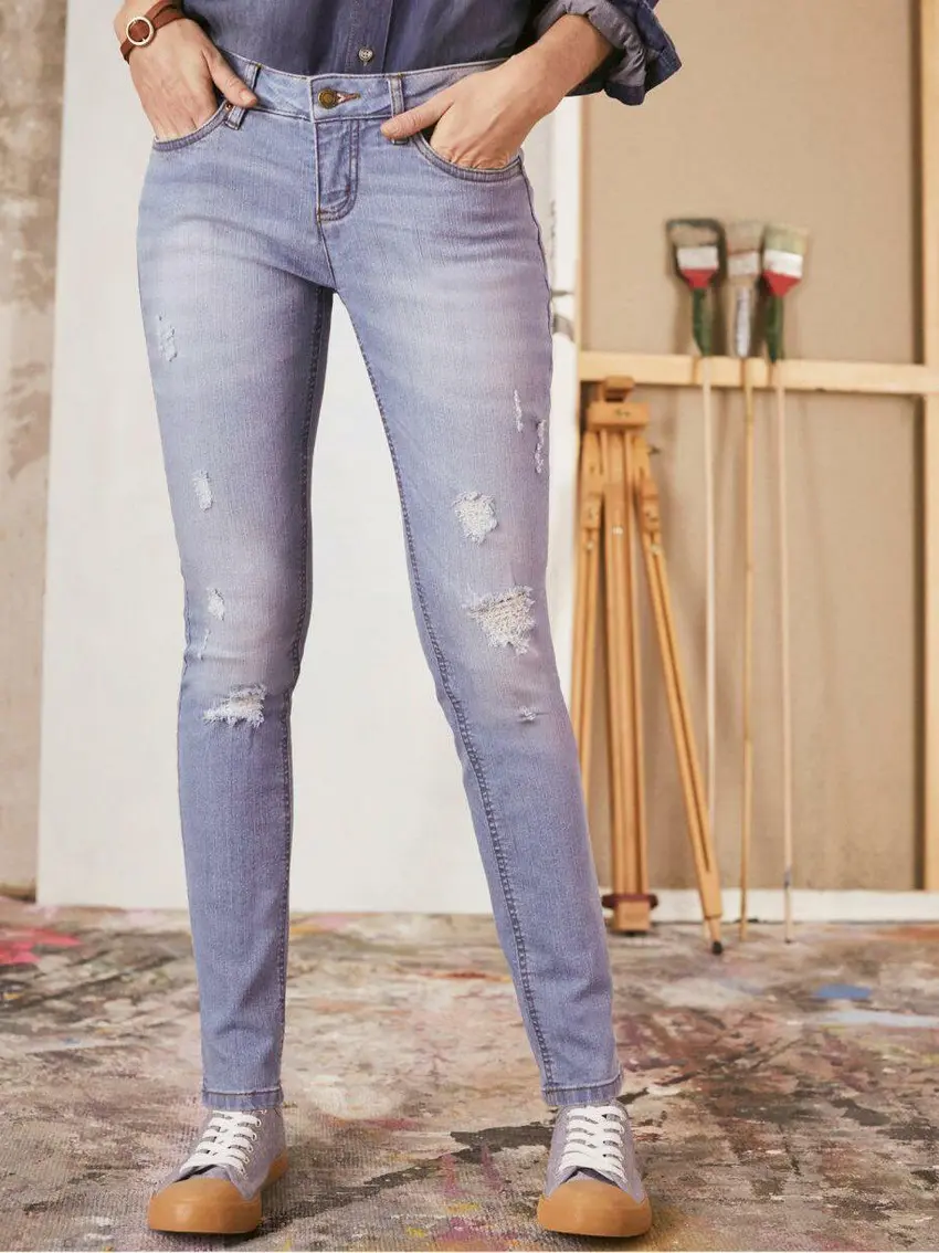 NIEBIESKIE SPODNIE JEANS