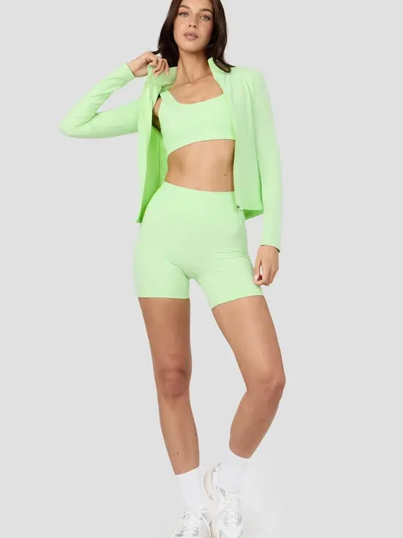 zielony sportowy crop top biustonosz