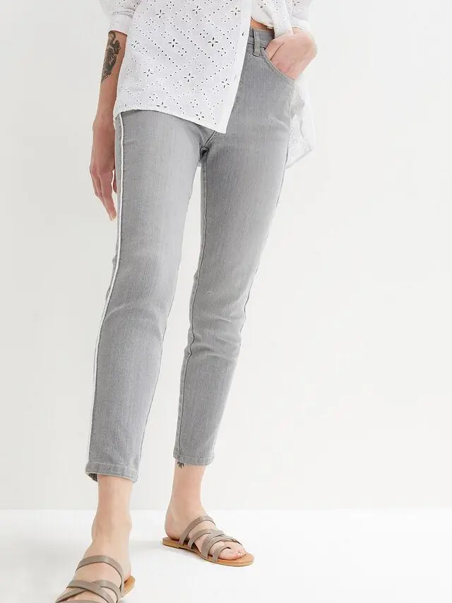 SZARE SPODNIE JEANS