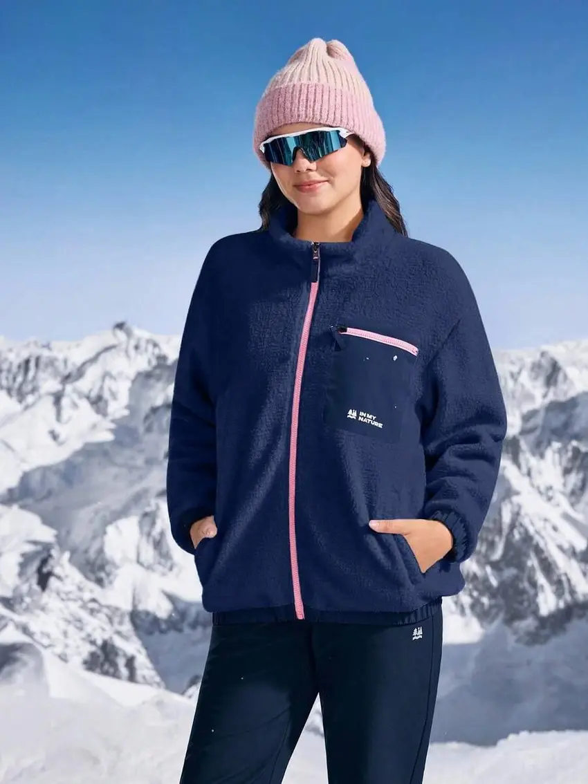 granatowa kurtka polar