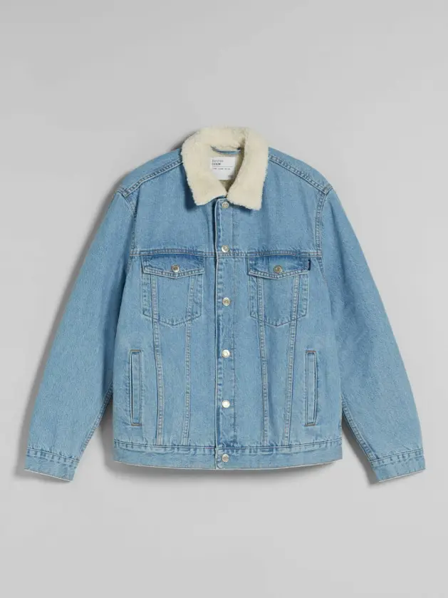 ocieplana kurtka imitacja jeans