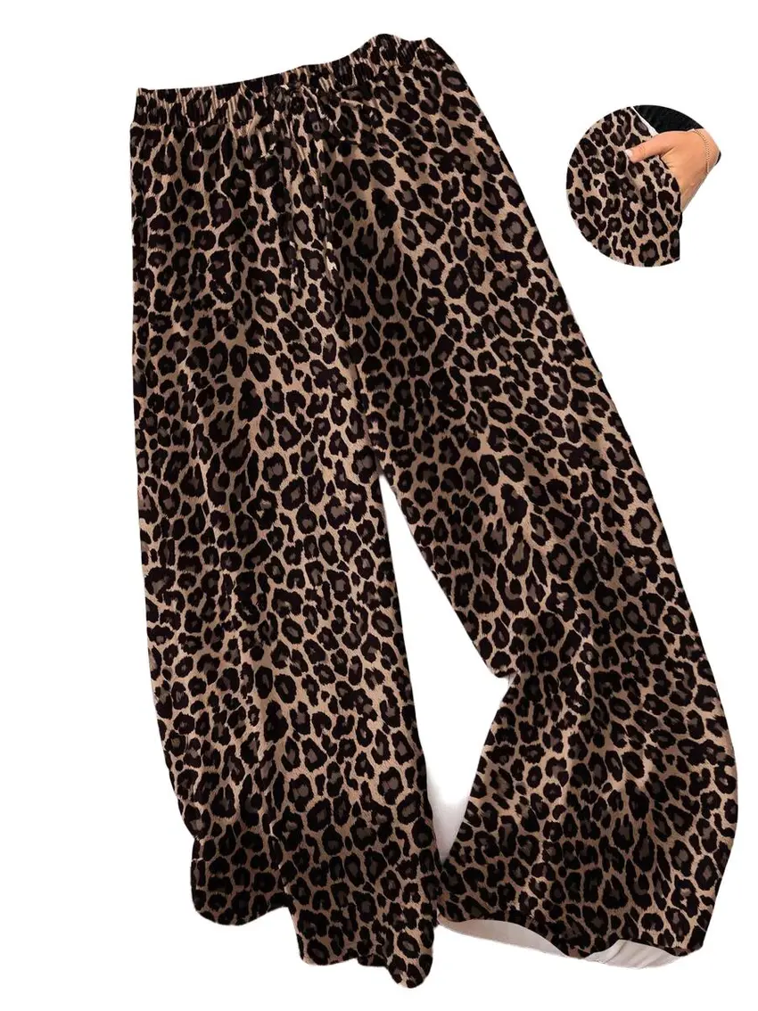 spodnie animal print casual