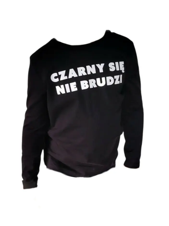 CZARNA KOSZULKA DŁUGI RĘKAW NADRUK