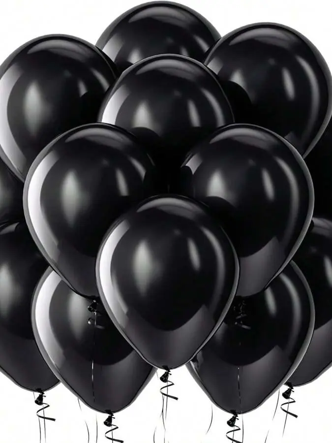 czarne balony 10 szt