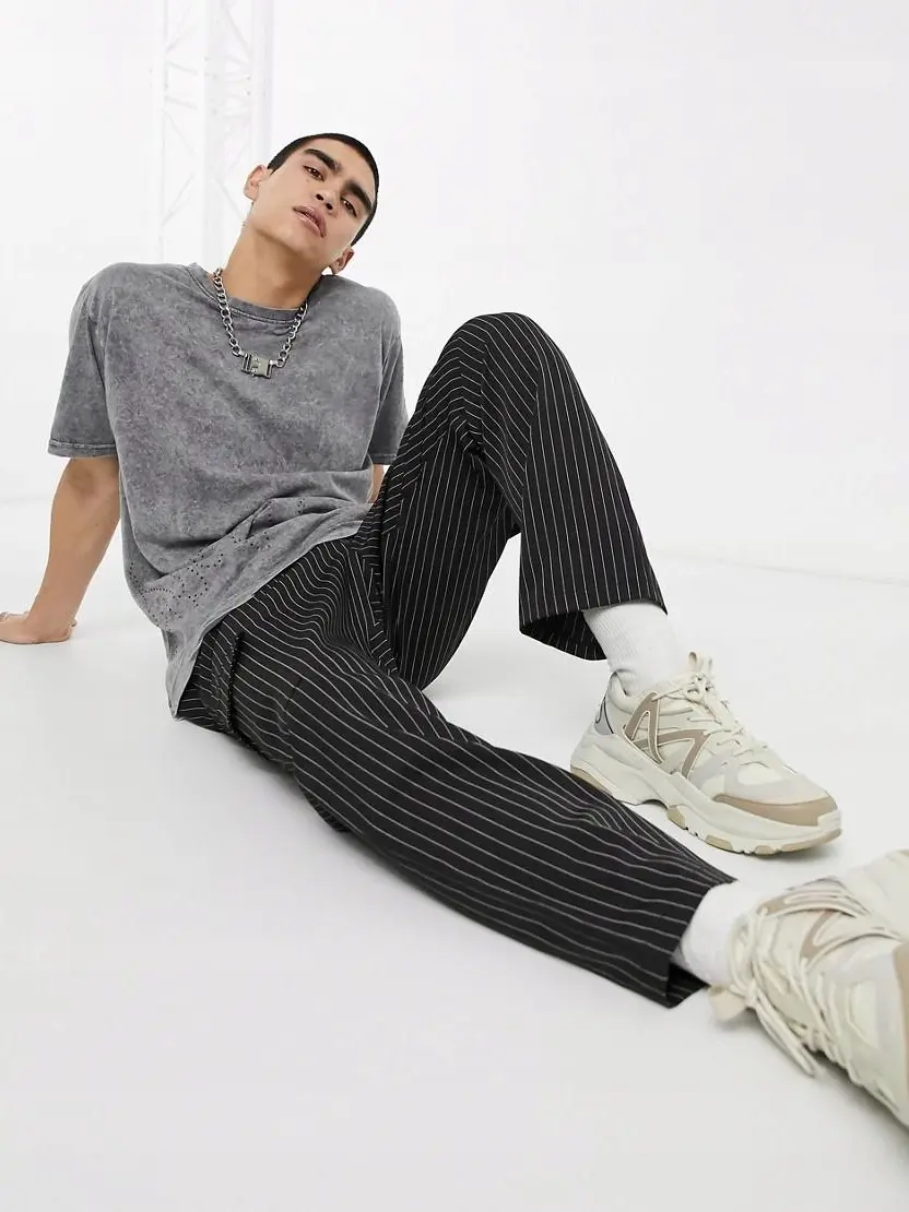 T-SHIRT OVERSIZE WASH EFFECT ZDOBIENIE