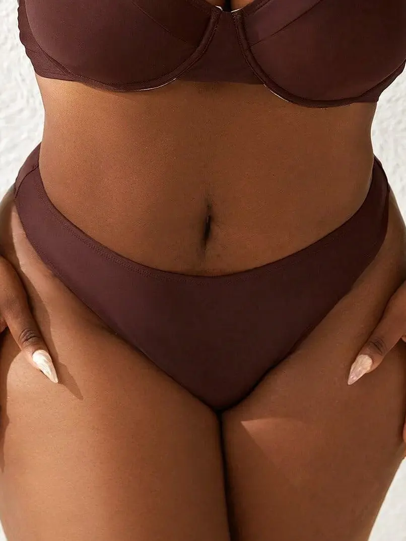 brązowy dół bikini