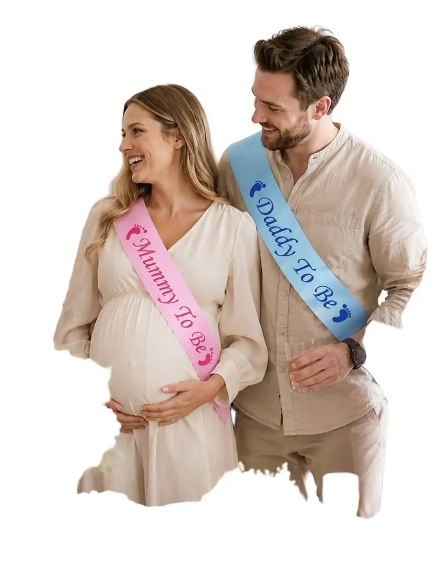 szarfy na baby shower 2-pack