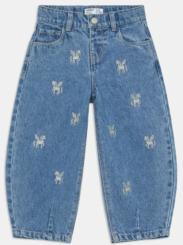 NIEBIESKIE JEANSY HAFT