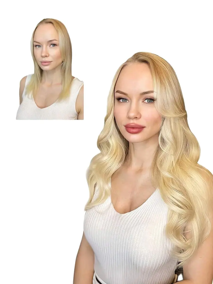 doczepiane blond włosy